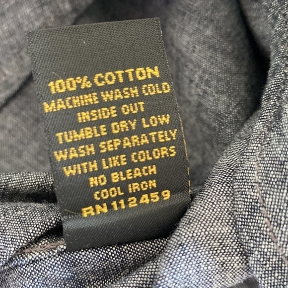 The Jean Shop New York denim short sleeve button down shirt. - Picture 6 of 12